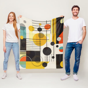 Couverture Polaire Composition des formes géométriques colorées