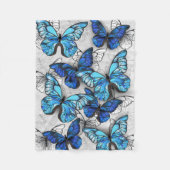 Couverture Polaire Composition des White and Blue Butterflies (Devant)