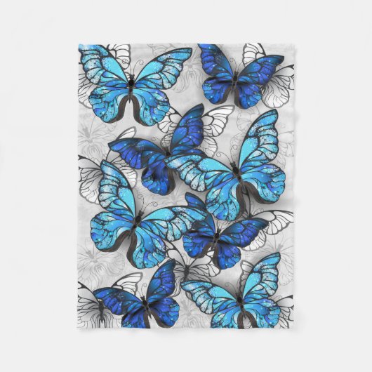Couverture Polaire Composition des White and Blue Butterflies (Devant)
