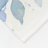 Couverture Polaire Composition florale Papillon Bleu (Coin)