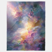 Couverture Polaire Composition florale pastel abstraite lumineuse (Devant)