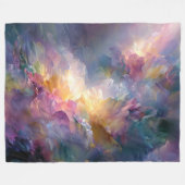 Couverture Polaire Composition florale pastel abstraite lumineuse (Devant (Horizontal))