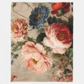 Couverture Polaire Composition florale vintage vibrante (Devant)