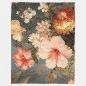Couverture Polaire Composition florale vintage vibrante (Devant)