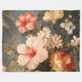 Couverture Polaire Composition florale vintage vibrante (Devant (Horizontal))