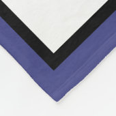 Couverture Polaire 🖤 💙 composition folle noire et bleue sur blanc (Coin)
