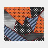 Couverture Polaire Composition géométrique Abstraite : Bleu orange (Devant (Horizontal))