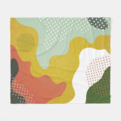 Couverture Polaire Composition géométrique abstraite moderne avec déc (Devant (Horizontal))