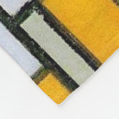 Couverture Polaire Composition Jaune et Gris, Mondrian (Coin)