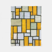 Couverture Polaire Composition Jaune et Gris, Mondrian (Devant)