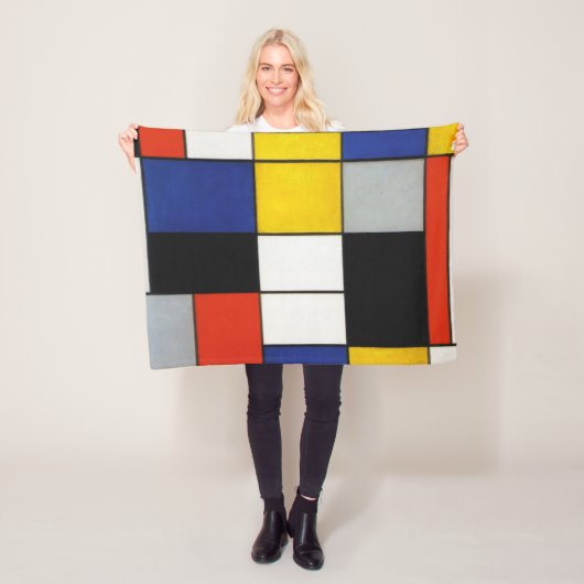 Couverture Polaire Composition, Mondrian (En situation)