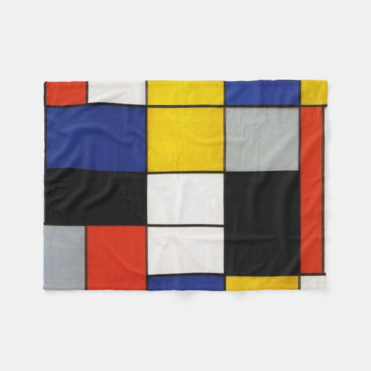 Couverture Polaire Composition, Mondrian (Devant (Horizontal))