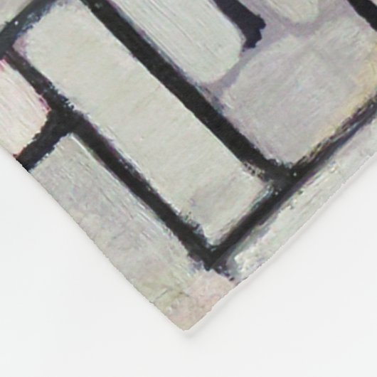 Couverture Polaire Composition rose et gris, Mondrian (Coin)