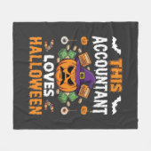 Couverture Polaire Comptable Aime Halloween Citrouille Comptable Desi (Devant (Horizontal))