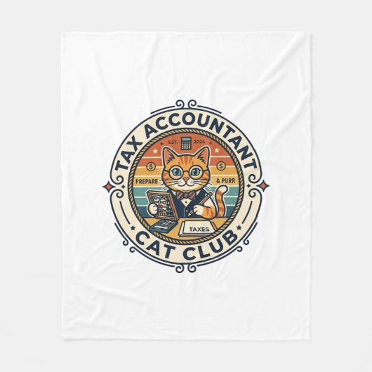 Couverture Polaire Comptable fiscal chat mignon kitty design - Compte (Devant)