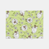 Couverture Polaire Compter les moutons sur le vert de rosée miel (Devant (Horizontal))