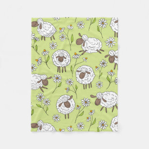 Couverture Polaire Compter les moutons sur le vert de rosée miel