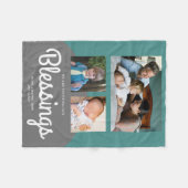 Couverture Polaire Compter nos bénédictions | Collage de photos de fa (Devant (Horizontal))