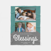 Couverture Polaire Compter nos bénédictions | Collage de photos de fa (Devant)
