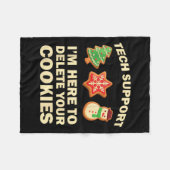 Couverture Polaire Computer Nerd Funny Christmas Designs Men's Black (Devant (Horizontal))