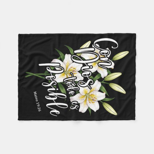 Couverture Polaire Con Dios Todo Es Sible Shirt Christian Spanish For (Devant (Horizontal))