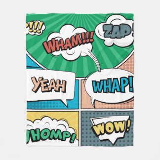 Couverture Polaire concept créatif Abstrait comic pop art style blan