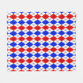 Couverture Polaire Conception à carreaux Argyle rouge bleu blanc (Devant (Horizontal))