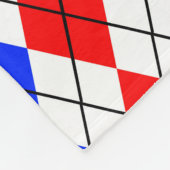 Couverture Polaire Conception à carreaux Argyle rouge bleu blanc (Coin)