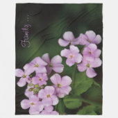 Couverture Polaire Conception à fleurs violettes (Devant)