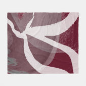 Couverture Polaire Conception abstraite artistique Burgundy Gris & Bl (Devant (Horizontal))
