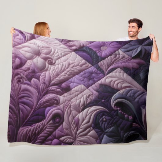 Couverture Polaire Conception abstraite composée (En situation)