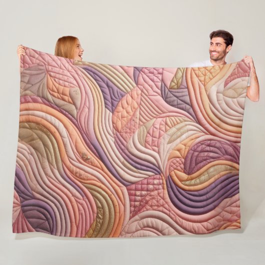 Couverture Polaire Conception abstraite composée (En situation)