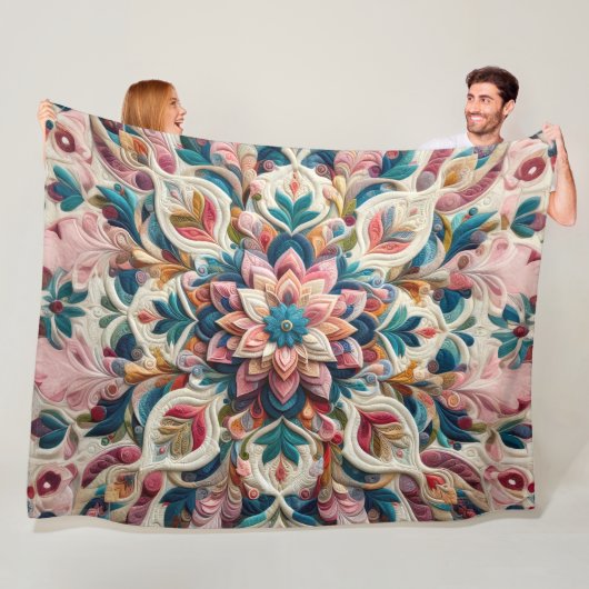 Couverture Polaire Conception abstraite composée (En situation)