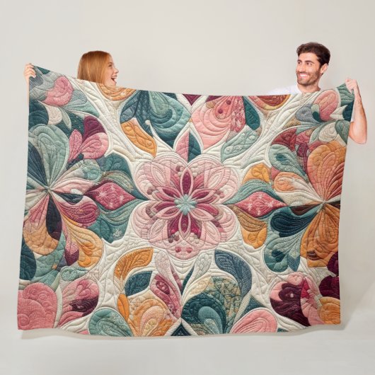 Couverture Polaire Conception abstraite composée (En situation)