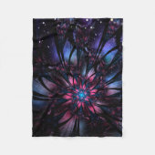 Couverture Polaire Conception Abstraite des fleurs fractales. (Devant)