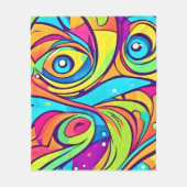 Couverture Polaire Conception Abstraite des yeux (Devant)