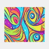 Couverture Polaire Conception Abstraite des yeux (Devant (Horizontal))