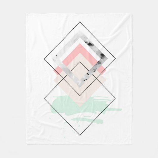 Couverture Polaire Conception abstraite géométrique (Devant)