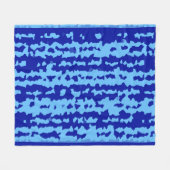 Couverture Polaire Conception Abstraite Irrégulière Bleu Cyan  (Devant (Horizontal))