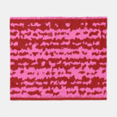 Couverture Polaire Conception Abstraite Irrégulière Rose Marron Rouge (Devant (Horizontal))
