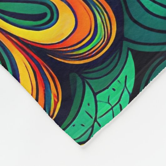 COUVERTURE POLAIRE CONCEPTION ARTISTIQUE CLASSIQUE DE DOODLE FLEURS (Coin)