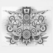 Couverture Polaire Conception artistique tribale (Devant (Horizontal))
