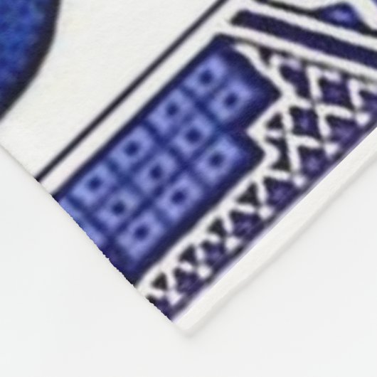 Couverture Polaire Conception bleue classique de saule (Coin)