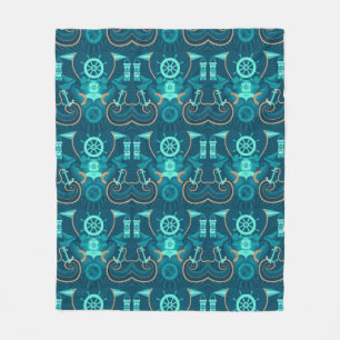 Couverture Polaire Conception bleue nautique