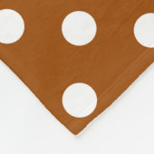 Couverture Polaire Conception Brown de Pois blancs (Coin)