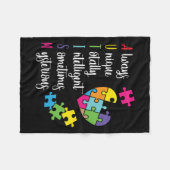Couverture Polaire Conception Cadeau De Sensibilisation sur l'autisme (Devant (Horizontal))