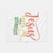 Couverture Polaire Conception Chrétienne Jésus M'Aime. C'est ce que j (Devant (Horizontal))