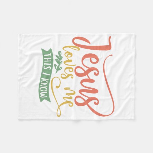 Couverture Polaire Conception Chrétienne Jésus M'Aime. C'est ce que j (Devant (Horizontal))