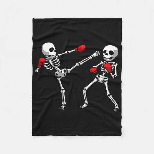 Couverture Polaire Conception cool Kickboxer Pour Hommes Femmes Boîte (Devant)