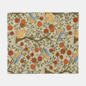 Couverture Polaire Conception d'arbres bruns avec des pommes oranges (Devant (Horizontal))